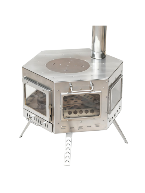 Outdoor Stainless Steel Multifunctional Hexagonal Stove