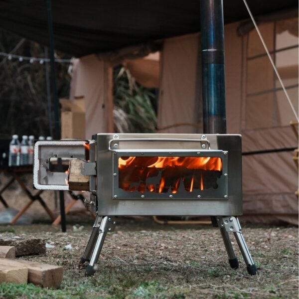 Outdoor Stainless Steel Desktop Wood Stove