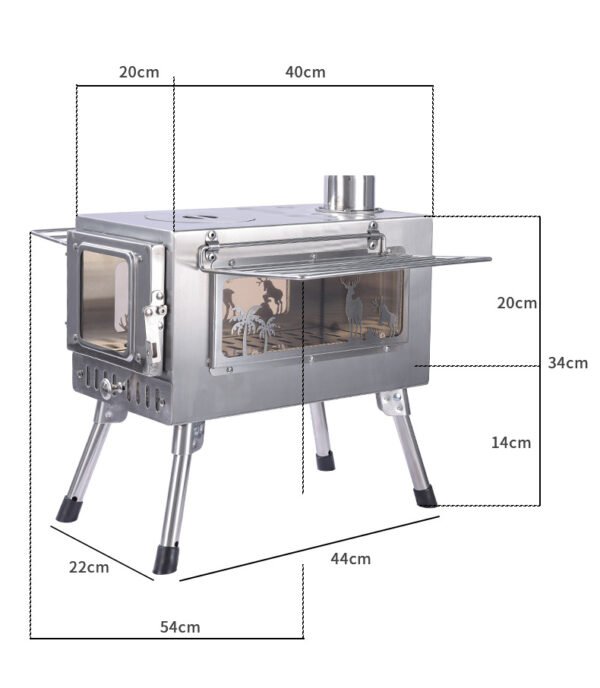 Portable Stainless Steel Wood Stove