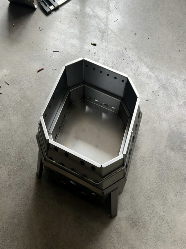 Stainless Steel Portable Folding 2L Outdoor Camping Stove Charcoal Burning Fire Pit