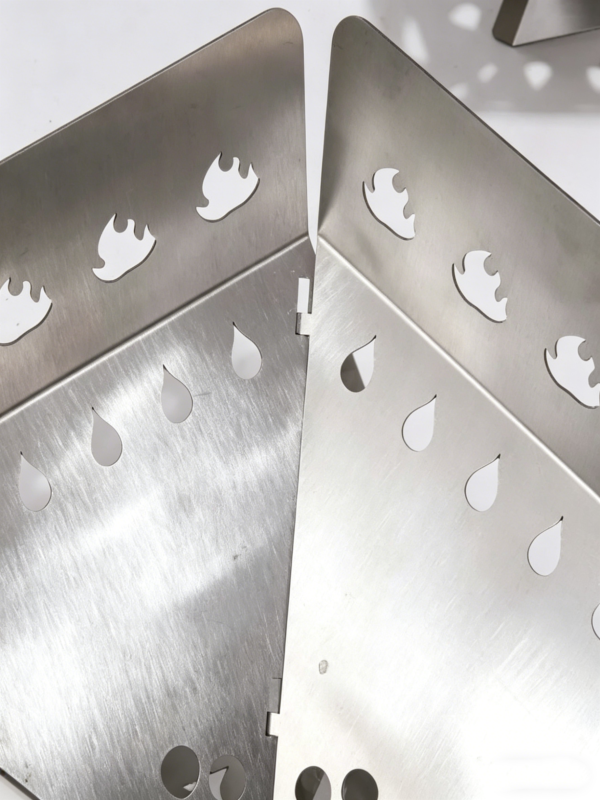 Portable folding fire pit with charcoal grill