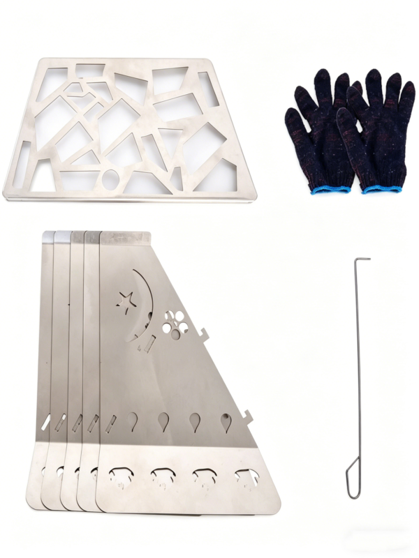 Portable folding fire pit with charcoal grill